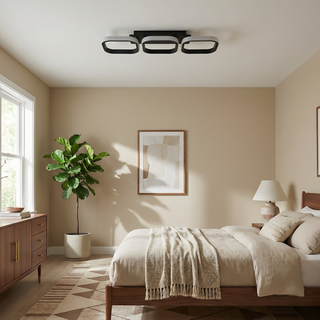 Modern Aluminum Ceiling Light – Black LED Fixture | Energy Efficient Lighting