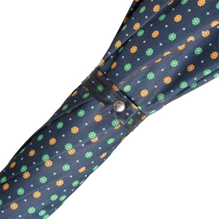 Maple stick flower pattern horn detail handmade Italian men's umbrella top view