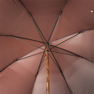 Chestnut wood classic knob handle handmade Italian rain protection umbrella top