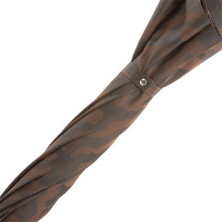 Warthog tusk handle camouflage canopy handmade Italian men's umbrella detail