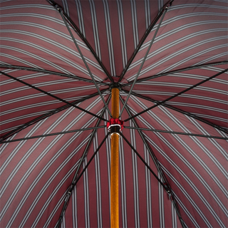 Striped bamboo handle water-resistant handmade Italian classic men's umbrella top