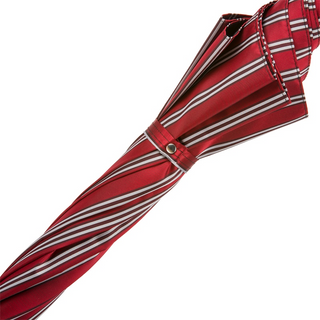 Striped bamboo handle water-resistant handmade Italian classic men's umbrella detail