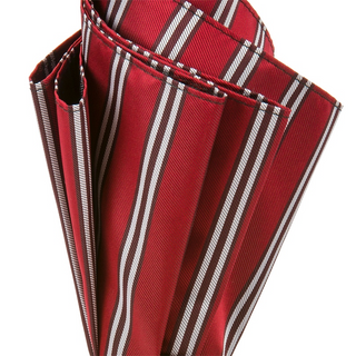 Striped bamboo handle water-resistant handmade Italian classic men's umbrella open