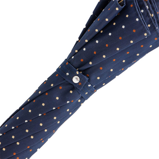 Handmade chestnut knob end classic Italian men's umbrella top view