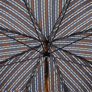 Handmade chestnut knob end classic Italian men's umbrella open