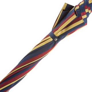 Handmade ash striped one-piece wood handle classic Italian umbrella detail