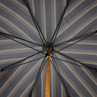 Gentleman leather luxury handmade Italian men's umbrella water-resistant open