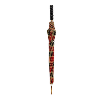 Italian wooden umbrella natural handle wooden shaft handmade men's close-up