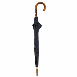 Maple stick horn detail water-resistant handmade Italian men's umbrella close-up