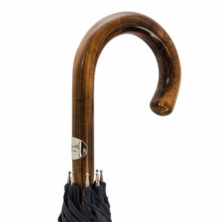 Maple stick horn detail water-resistant handmade Italian men's umbrella detail