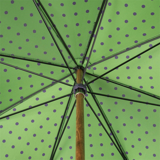 Lolita bamboo handle water-resistant handmade Italian men's umbrella open