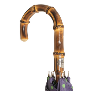 Lolita bamboo handle water-resistant handmade Italian men's umbrella canopy