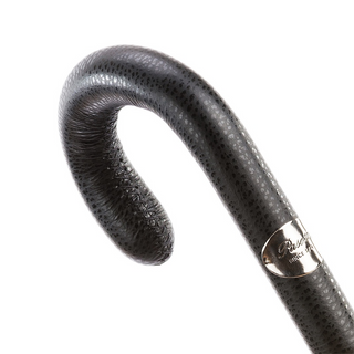 Bespoke gentleman leather handle water repellent handmade Italian umbrella canopy