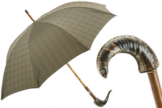 Italian wooden umbrella wood shaft gift box handmade classic men's front view