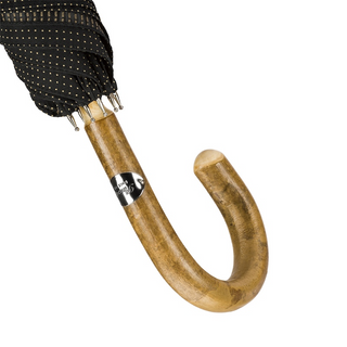 Solid ash wooden handle water resistant handmade Italian classic men's umbrella back