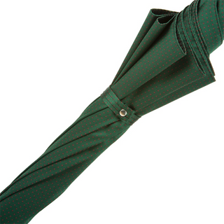 Deer antler wooden shaft handle handmade Italian men's umbrella top view