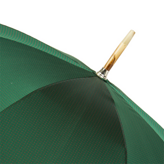 Deer antler wooden shaft handle handmade Italian men's umbrella detail
