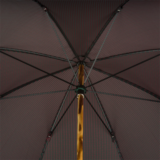 Deer antler wooden shaft handle handmade Italian men's umbrella open