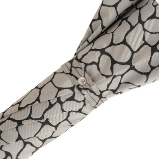Braided leather handle handmade Italian men's rain umbrella top view