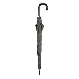 Mini chevron leather handle manual open handmade Italian men's umbrella close-up