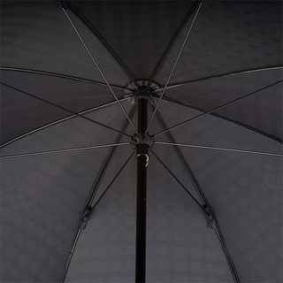 Black wide extra large canopy chestnut handle handmade Italian umbrella open