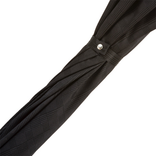 Black wide extra large canopy chestnut handle handmade Italian umbrella top