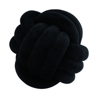 knotted ball throw pillow large decorative cushion unique knot design side detail