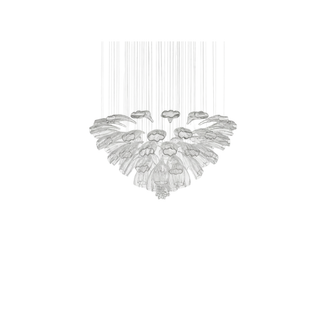 Modern Crystal Chandelier – Adjustable Brightness LED Steel Fixture for Living Room