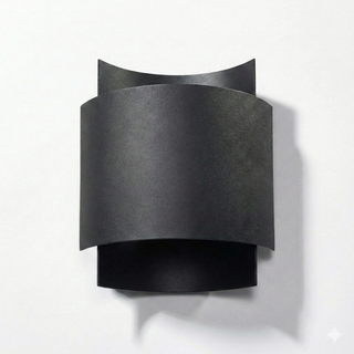 Applique murale industrielle - Lampe murale minimaliste à finition noire pour un éclairage ambiant chaleureux
