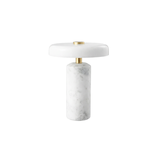 Marble LED Table Lamp – Modern Touch Control Lamp with Frosted Glass Shade