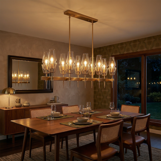 Brushed Brass Ceiling Light – Modern Minimalist Fixture with Soft Ambient Lighting