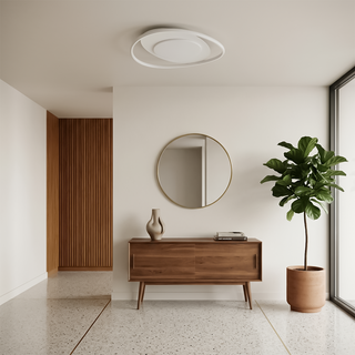 Modern Ceiling Light – White LED Fixture | Dimmable Remote Control Lamp
