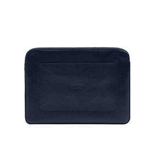 leather macbook case macbook pro 13 zipper pocket wrist strap front view