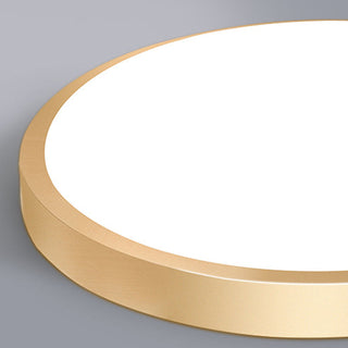 Gold Flush Mount Light - Vintage Round Ceiling Fixture With Warm Gold Finish