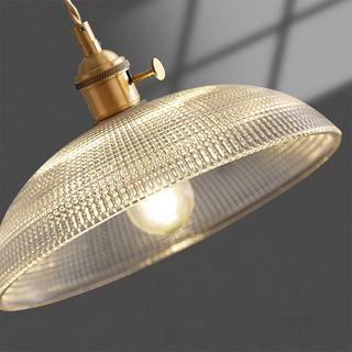 Ribbed pendant light — classic interior hanging lamp