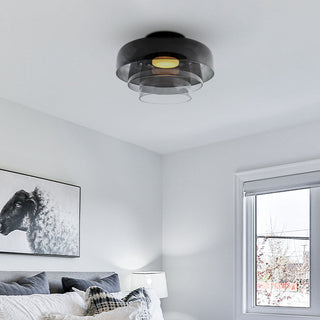 Modern Glass Ceiling Lamp - Designer Creative Glass Fixture for Living Room Lighting