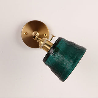 Warm vintage glass adjustable wall sconce metal — lamp