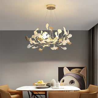 Modern art chandelier — unique metal frame dining room ceiling light
