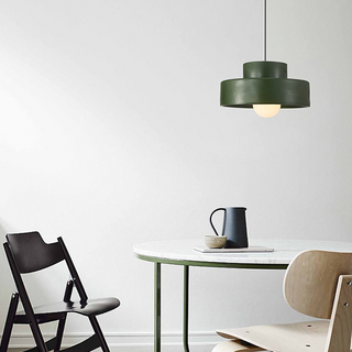 Geometric cylindrical pendant — Scandinavian kitchen lamp