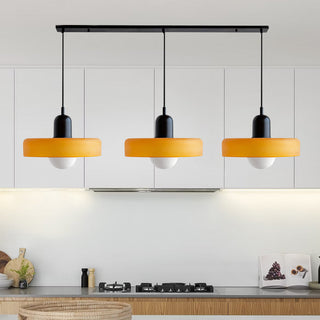 Suspension Bauhaus – Plafonnier Simple à 3 Têtes en Verre pour Salle à Manger