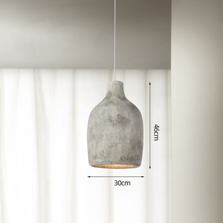 Suspension artistique – Lampe de style poterie postmoderne avec finitions gris-brun