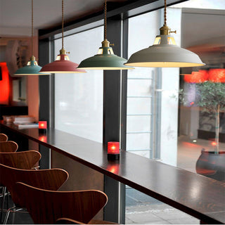 Suspension colorée – Suspension ronde en fer pour cuisine et salle à manger