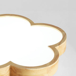 LED wooden flower ceiling fixture – flush mount bedroom glow