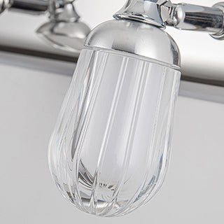 Modern LED silver vanity wall sconce — brushed bathroom fixture
