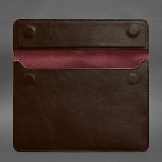 leather laptop sleeve 13 inch handmade crust leather protective cover close-up