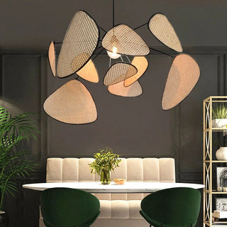 Bohemian Bamboo Chandelier – Handcrafted Woven Pendant Light With E27 Socket