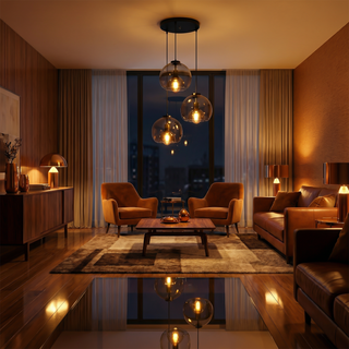 Modern Pendant Light – Elegant Interior Pendant Lamp With Warm Clear Glass