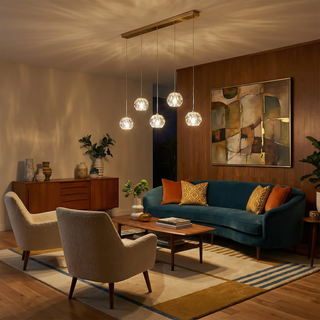 Modern Crystal Pendant Light – Elegant LED Ceiling Lamp for Living Room Illumination
