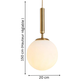 LED Pendant Light – Modern Cosmic Pendant Lighting with Hand Blown Glass & Adjustable Cable