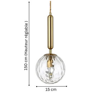 LED Pendant Light – Modern Cosmic Pendant Lighting with Hand Blown Glass & Adjustable Cable
